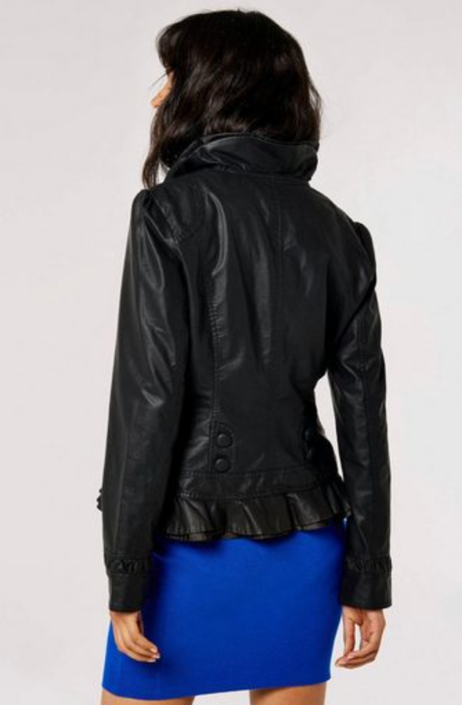 Lederimitat-Jacke 