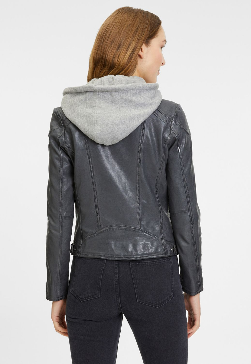 Lederjacke mit Kapuze "GWAnni RF" | Gipsy-Mauritius