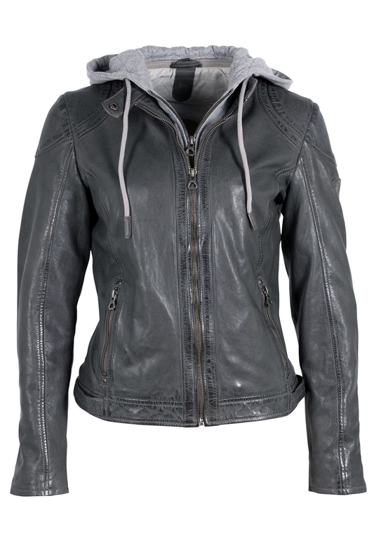 Lederjacke mit Kapuze "GWAnni RF" | Gipsy-Mauritius