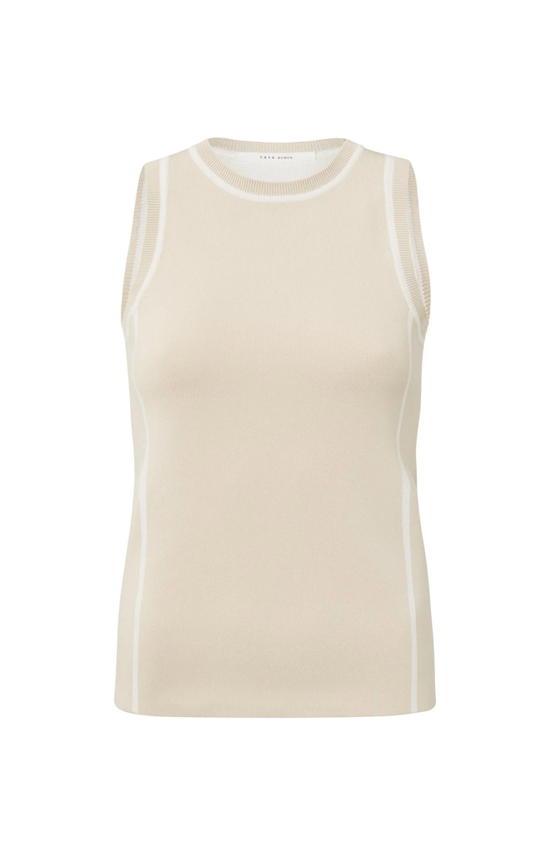 Strick-Tanktop mit Streifen