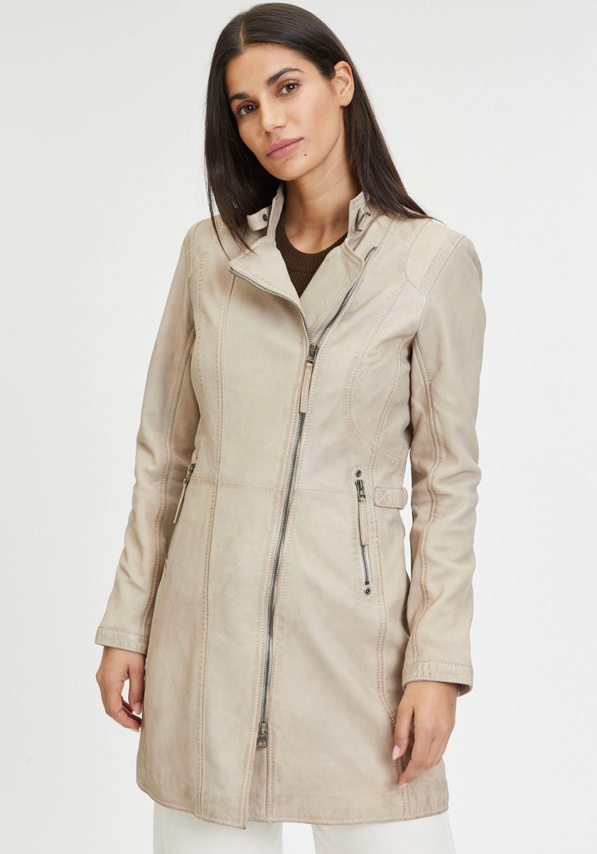 Lange Lederjacke in zwei tollen Farben 