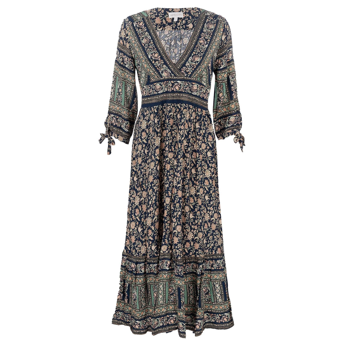 Maxikleid "Sarasa" mit Blumenmuster | Apricot