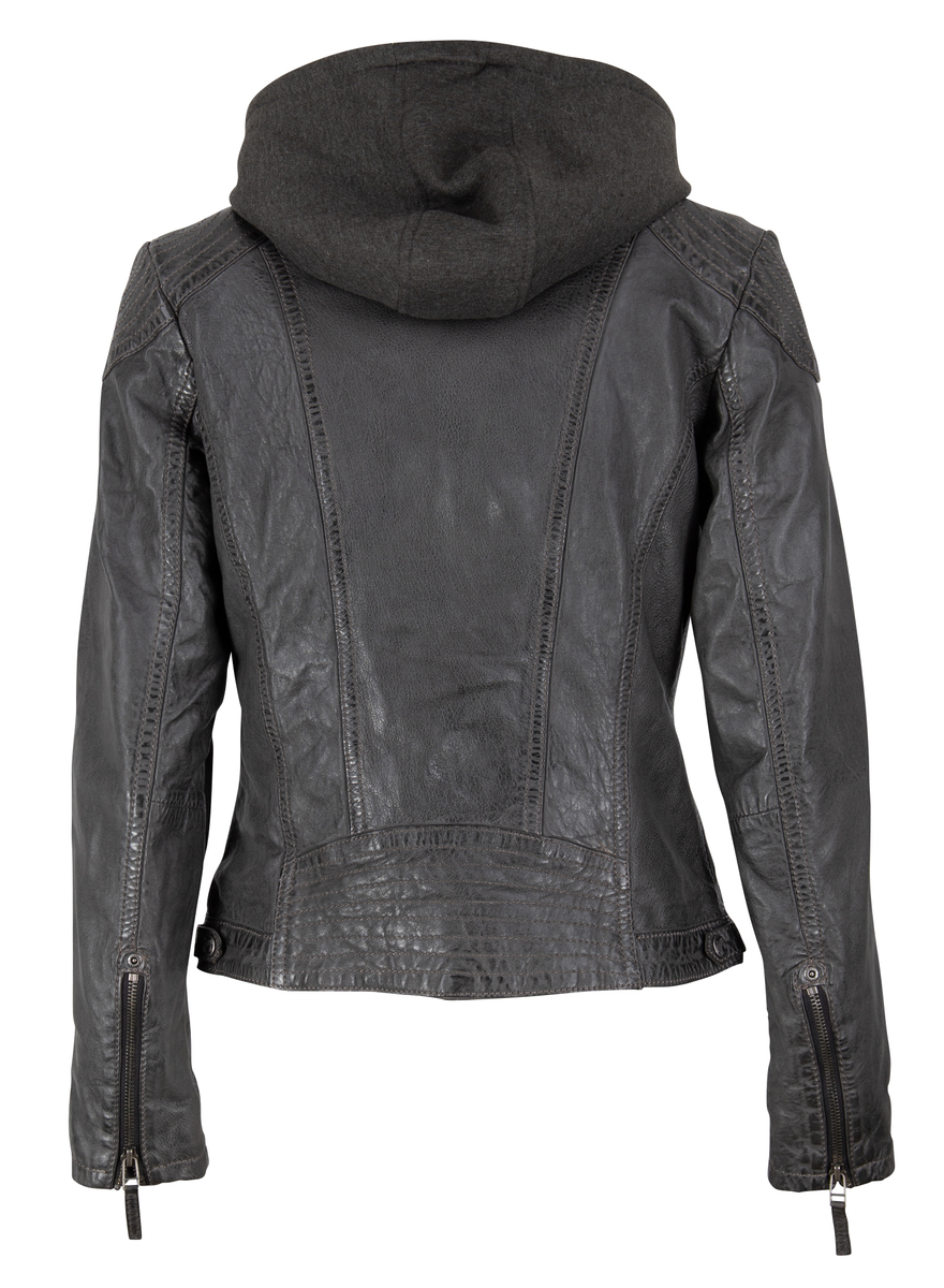 Lederjacke  mit Kapuze "Cacey" | Gipsy-Mauritius