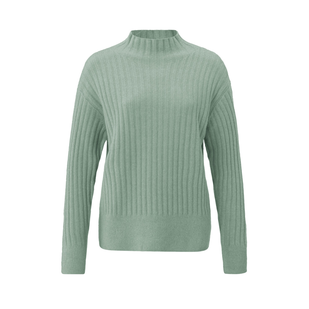 YAYA WOMEN Ribbed sweater with turtleneck