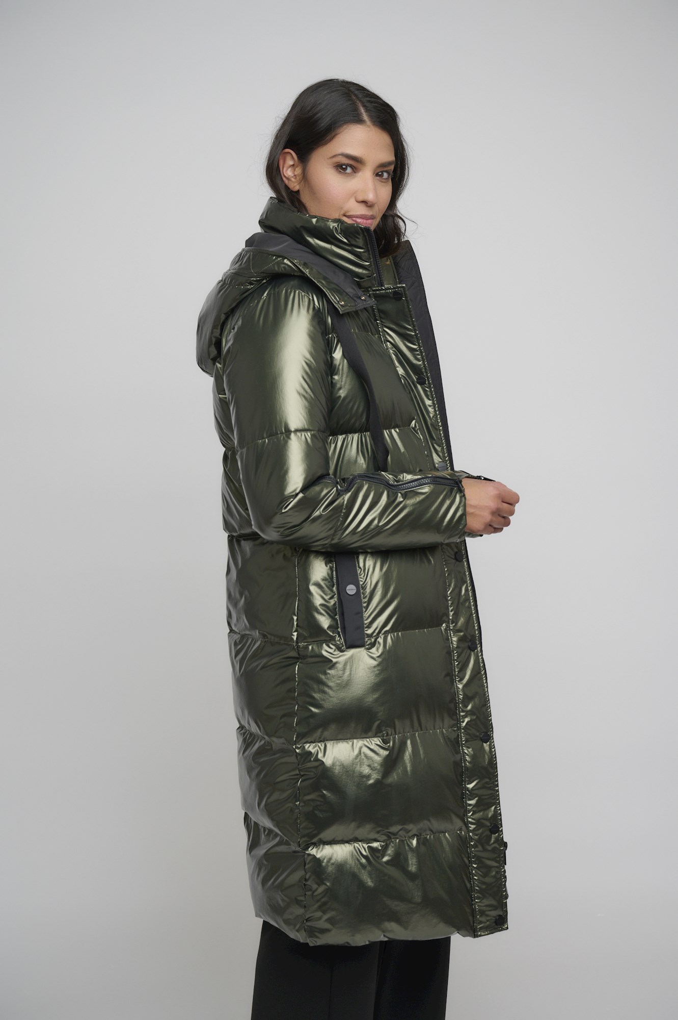 Rino & Pelle Laxon.7002210 Long hooded padded coat
