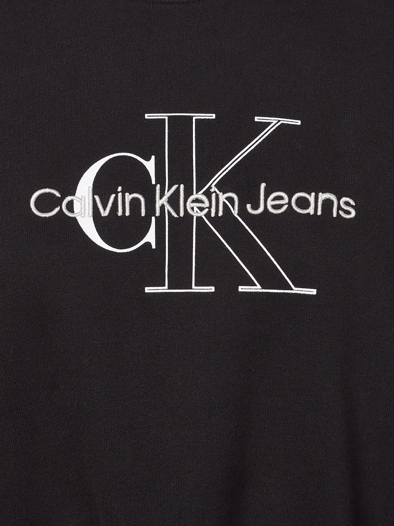 Calvin Klein Jeans TWO TONE MONOGRAM CROP CREW NECK