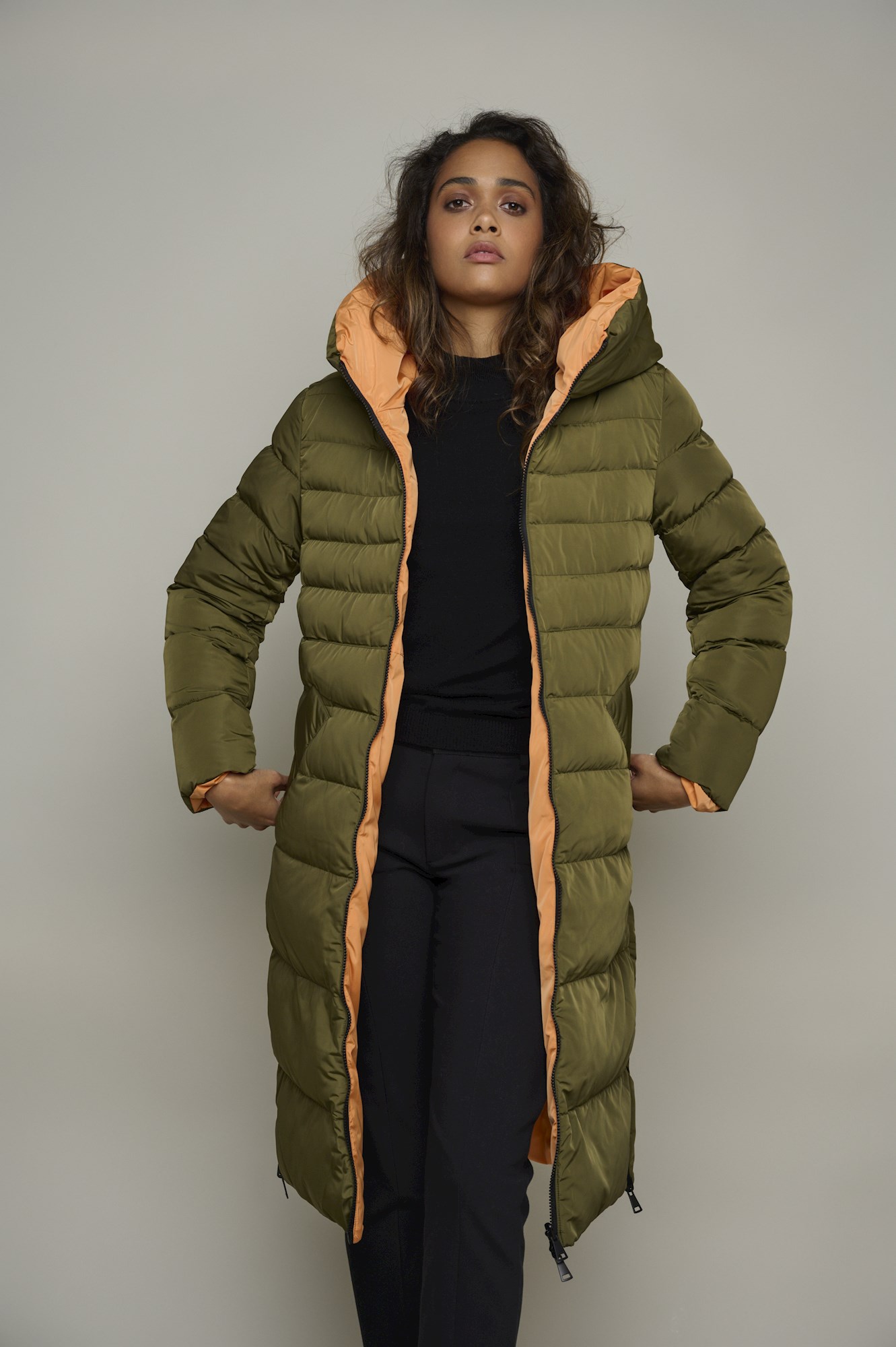 Rino & Pelle Keila.7002210 Reversible long padded coat