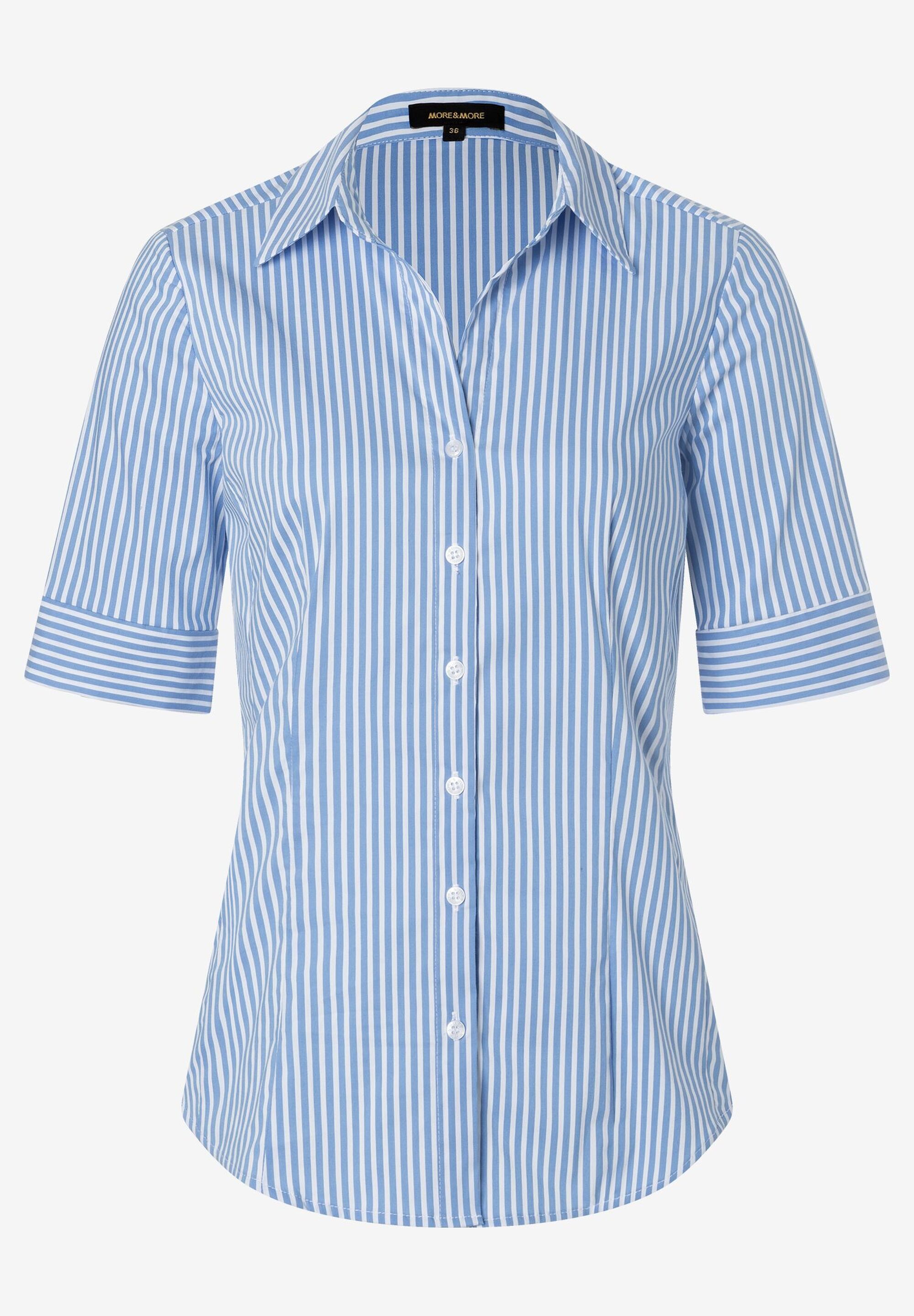 More&More Striped Cotton Stretch Blouse