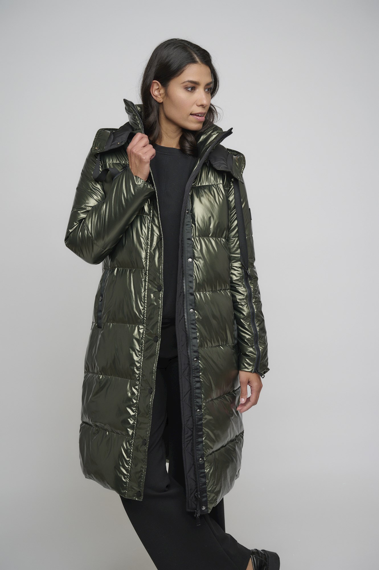 Rino & Pelle Laxon.7002210 Long hooded padded coat